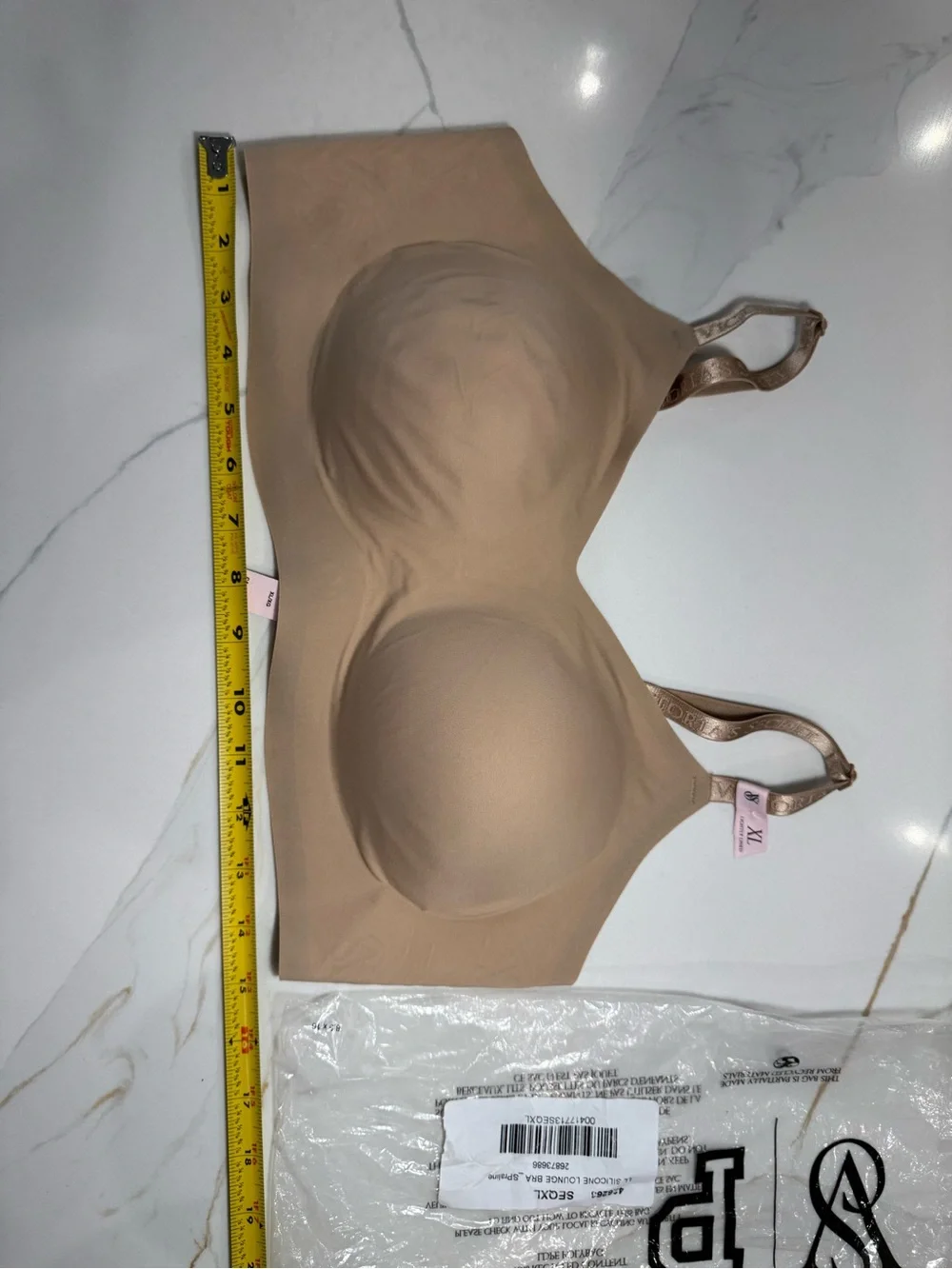 Victoria's Secret Silicone Lounge Bra Praline XL NWT